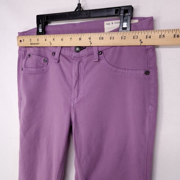 Rag & Bone Legging Skinny Jeans Women 28 Violet Soft Stretch Low Rise 30" Inseam - Picture 7 of 14